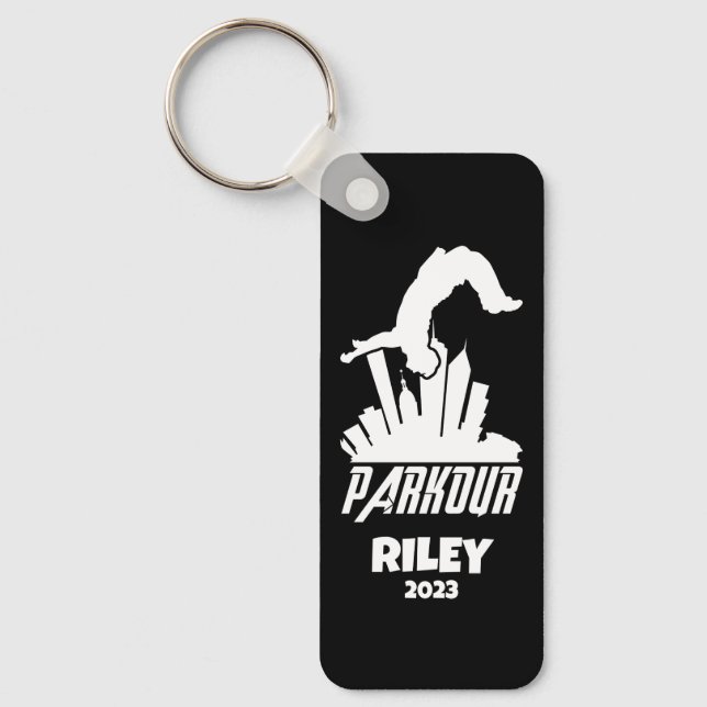 Personalised Parkour Key Ring (Front)
