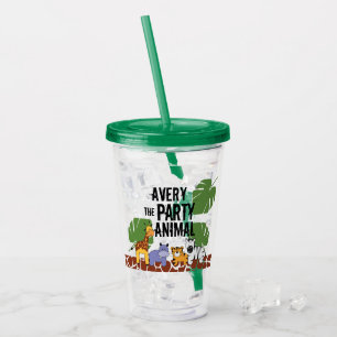 Personalised Party animal Safari Giveaway Acrylic Tumbler