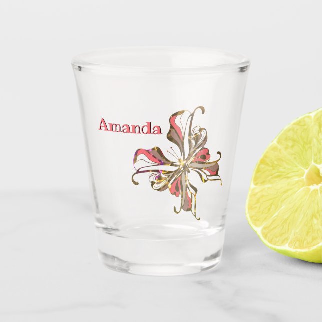 personalised, party, bachelorette party, girlfrien shot glass (Front)