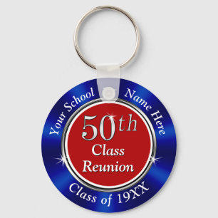 Personalised Party Favours for 50th Class Reunion Key Ring
