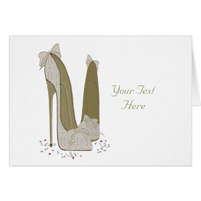 Personalised Party Stiletto Shoe Art (Front Horizontal)