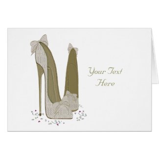 Personalised Party Stiletto Shoe Art Card