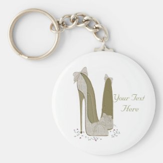 Personalised Party Stiletto Shoe Art Key Ring