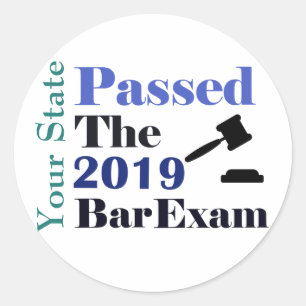 Personalised Passing the Bar Classic Round Sticker