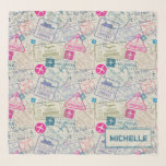 Personalised Passport Stamp Travel Scarf<br><div class="desc">Celebrate your love of travel with this cute personalised passport stamp scarf</div>