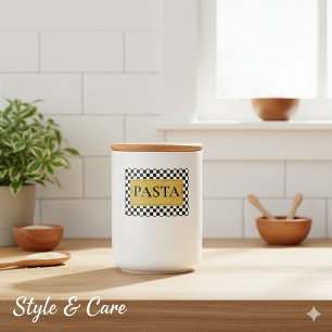 Personalised Pasta Jar Label with Classic Style