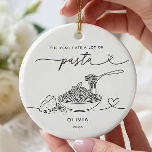 Personalised Pasta Lover Christmas Ornament