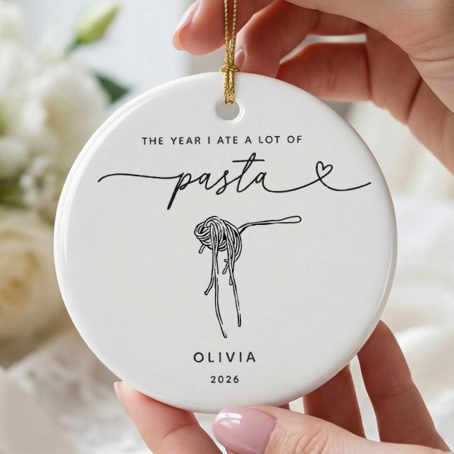 Personalised Pasta Lover Christmas Ornament (Creator Uploaded)