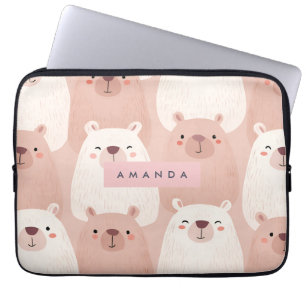Personalised Pastel Adorable Capybara Laptop Sleeve