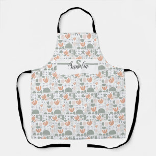 Personalised Pastel Apron - Modern Initial & Name 