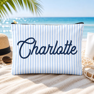 Personalised Pastel Blue Ocean Breeze Travel Pouch