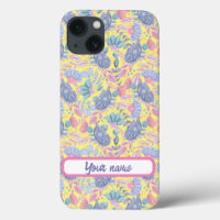 Personalised Pastel Colour Birds and Flowers