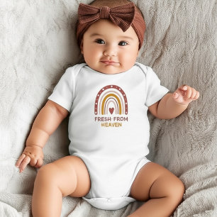 Personalised Pastel Colours Boho Rainbow Baby Bodysuit
