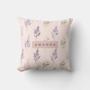 Personalised Pastel Elegant Lavender Pastel Cushion