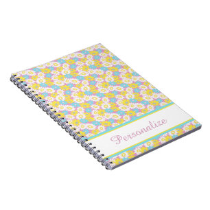 Personalised Pastel floral Notebook