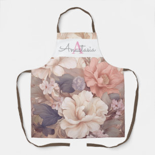 Personalised Pastel Floral with Name & Monogram Apron