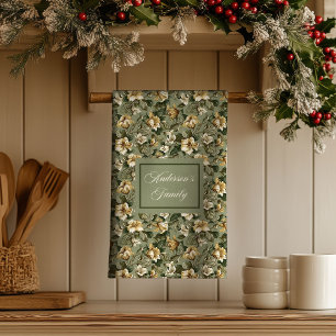 Personalised Pastel Foliage Shabby Chic Towel 