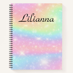 Personalised Pastel Galaxy  Notebook