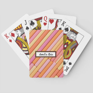 Personalised Pastel Geometric Abstract Playing Cards