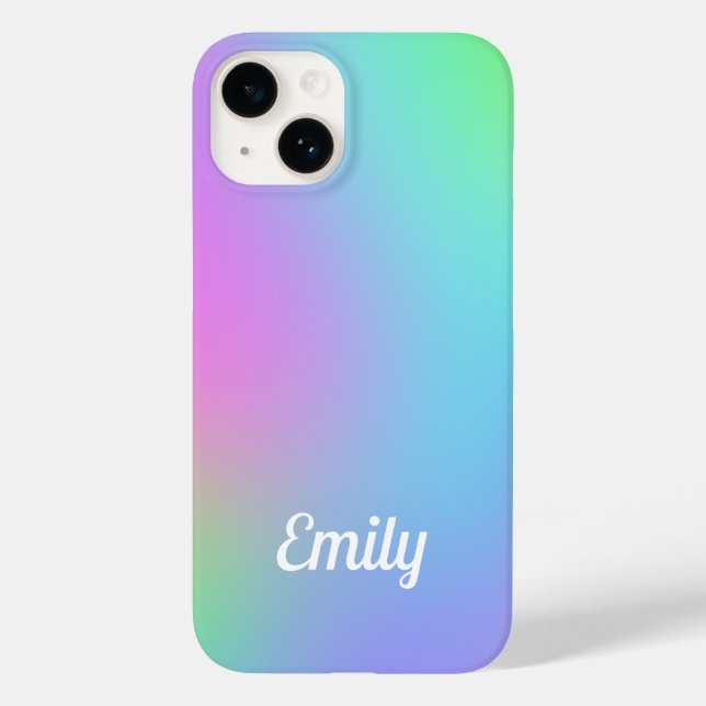 Personalised Pastel Gradient Case-Mate iPhone Case (Back)