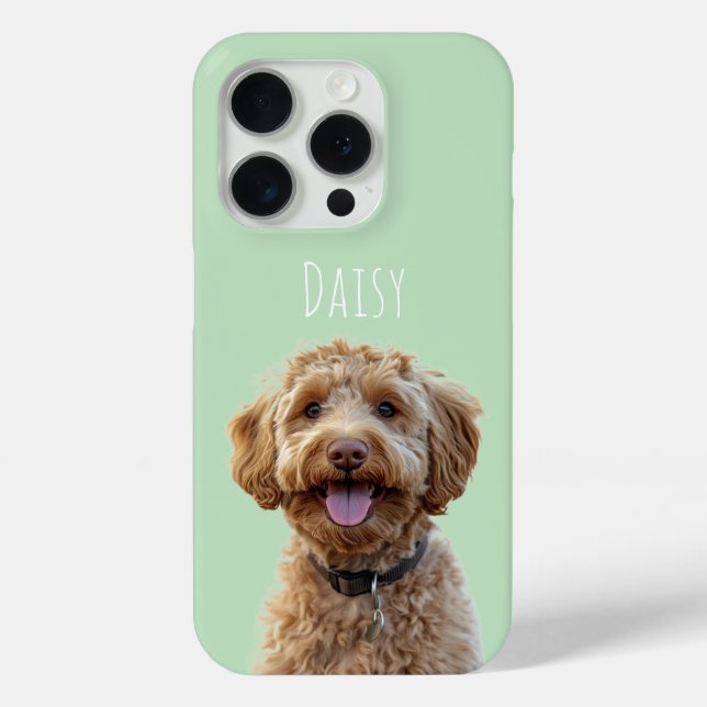 Personalised Pastel Green Dog Photo  Case-Mate iPhone Case (Back)
