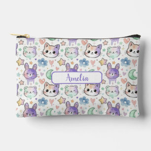 Personalised Pastel Kawaii Animal Accessory Pouch