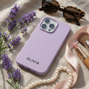 Personalised Pastel Lavender Name iPhone 16 Pro Case