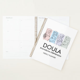 Personalised Pastel Line Art DOULA Planner