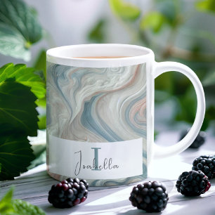 Personalised Pastel Marble Classic Mug