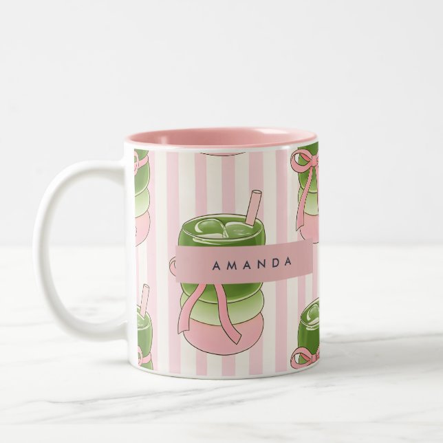 Personalised Pastel Matcha Cups Pattern (Left)
