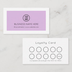 Personalised Pastel Modern, Minimalist  Loyalty Card