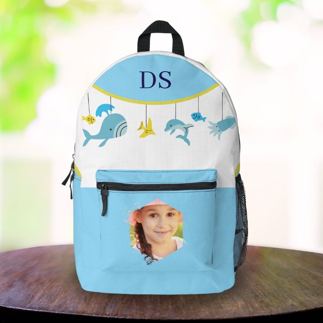 Personalised Pastel Ocean Girls Back-to-School Printed Backpack (Creator Uploaded)