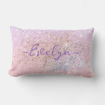 Personalised pastel pink blue glitter