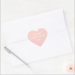 Personalised Pastel Pink Heart Stickers<br><div class="desc">Here's a solid millennial pink background to customise with your own words or names!

Designed in Washington State,  USA for your enjoyment. Thanks for supporting independant artists!</div>