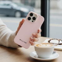 Personalised Pastel Pink iPhone Case with Custom