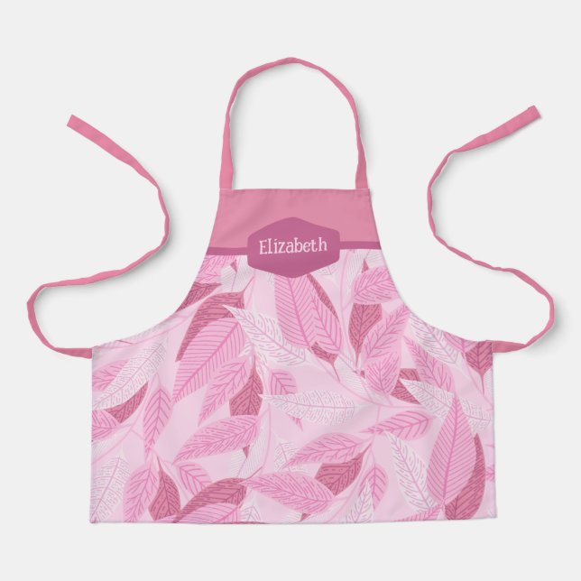 Personalised Pastel Pink Kids Apron (Front)