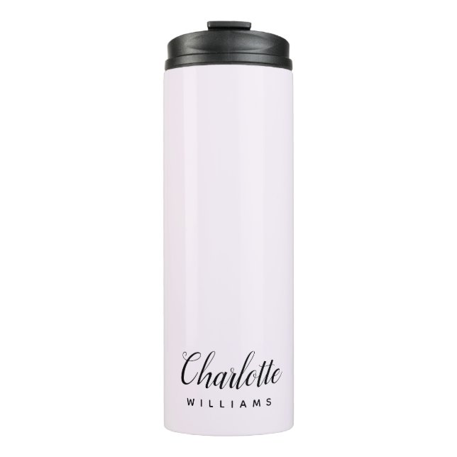 Personalised Pastel Pink Monogram Tumbler (Front)