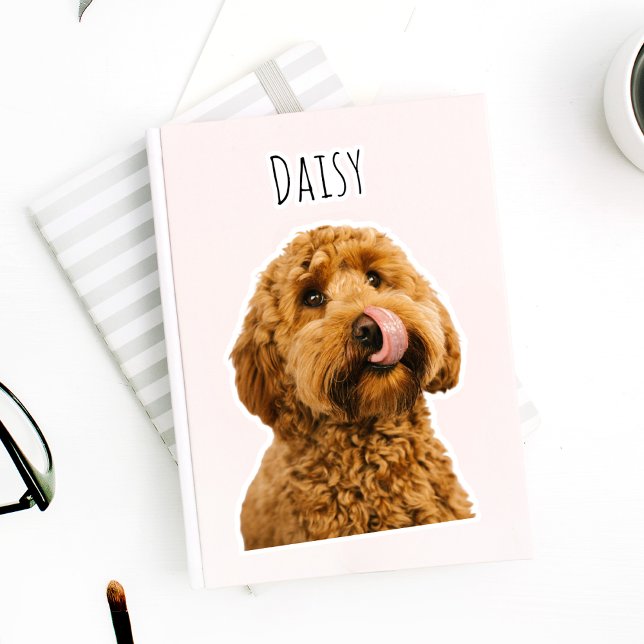 Personalised Pastel Pink Phone Case with Dog Photo (Creator Uploaded)