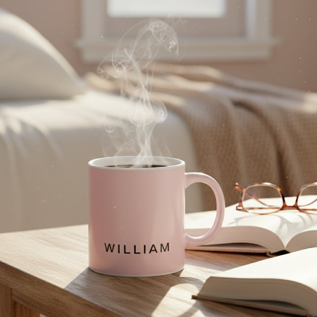 Personalised Pastel Pink with Custom Coffee Mug (Creator Uploaded)
