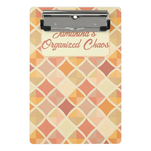 Personalised Pastel Planner – My Organised Chaos Mini Clipboard (Front)