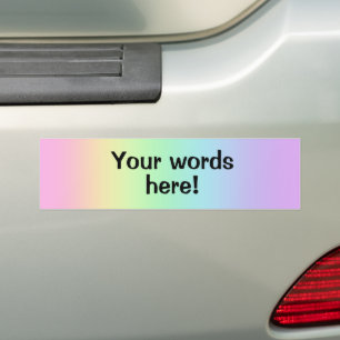 Personalised Pastel Rainbow Bumper Sticker