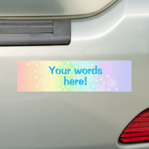 Personalised Pastel Rainbow Bumper Sticker