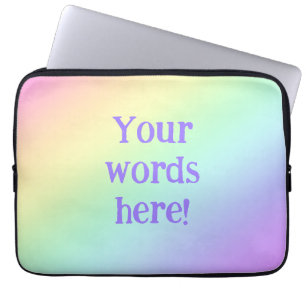 Personalised Pastel Rainbow Gradient Laptop Sleeve