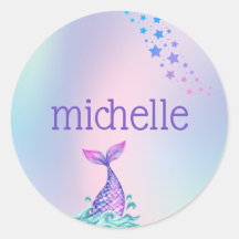Personalised Pastel Rainbow Mermaid