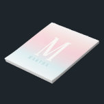 Personalised pastel rainbow name note pad<br><div class="desc">Personalised pastel rainbow name design. With space for your name and initial. The easy way to look cool standing out from the crowd.</div>