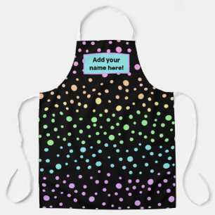 Personalised Pastel Rainbow Polka Dot Apron