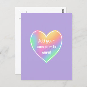 Personalised Pastel Rainbow Postcards