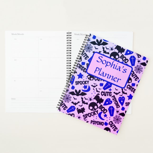 Personalised Pastel Spooky Halloween Collage Planner (Display)