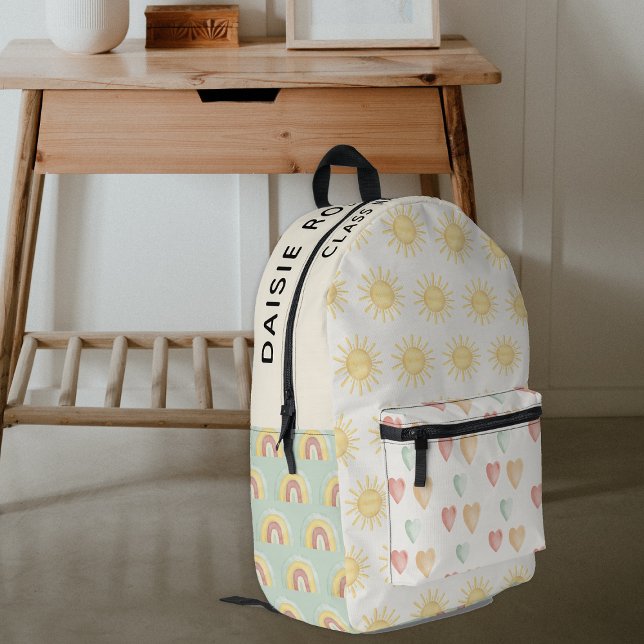 Personalised Pastel Sunshine Printed Backpack (Creator Uploaded)