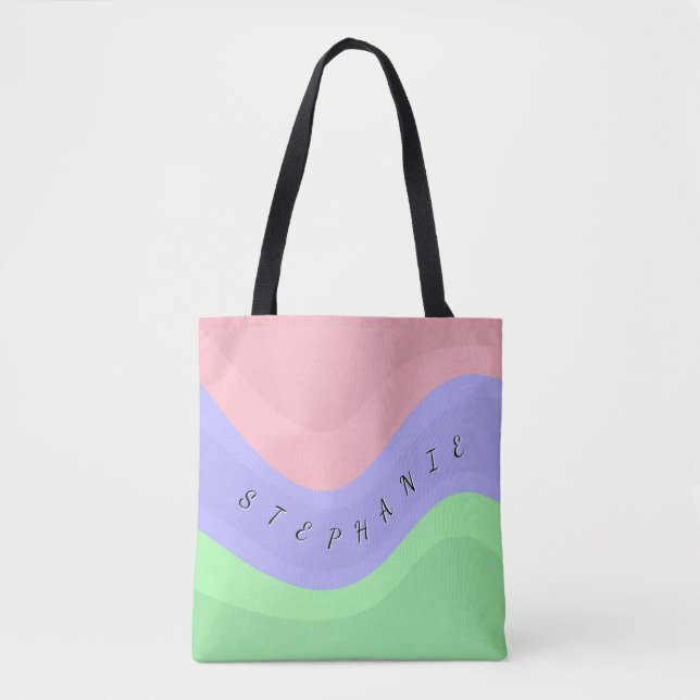 Personalised Pastel Swirl |  Tote Bag (Front)